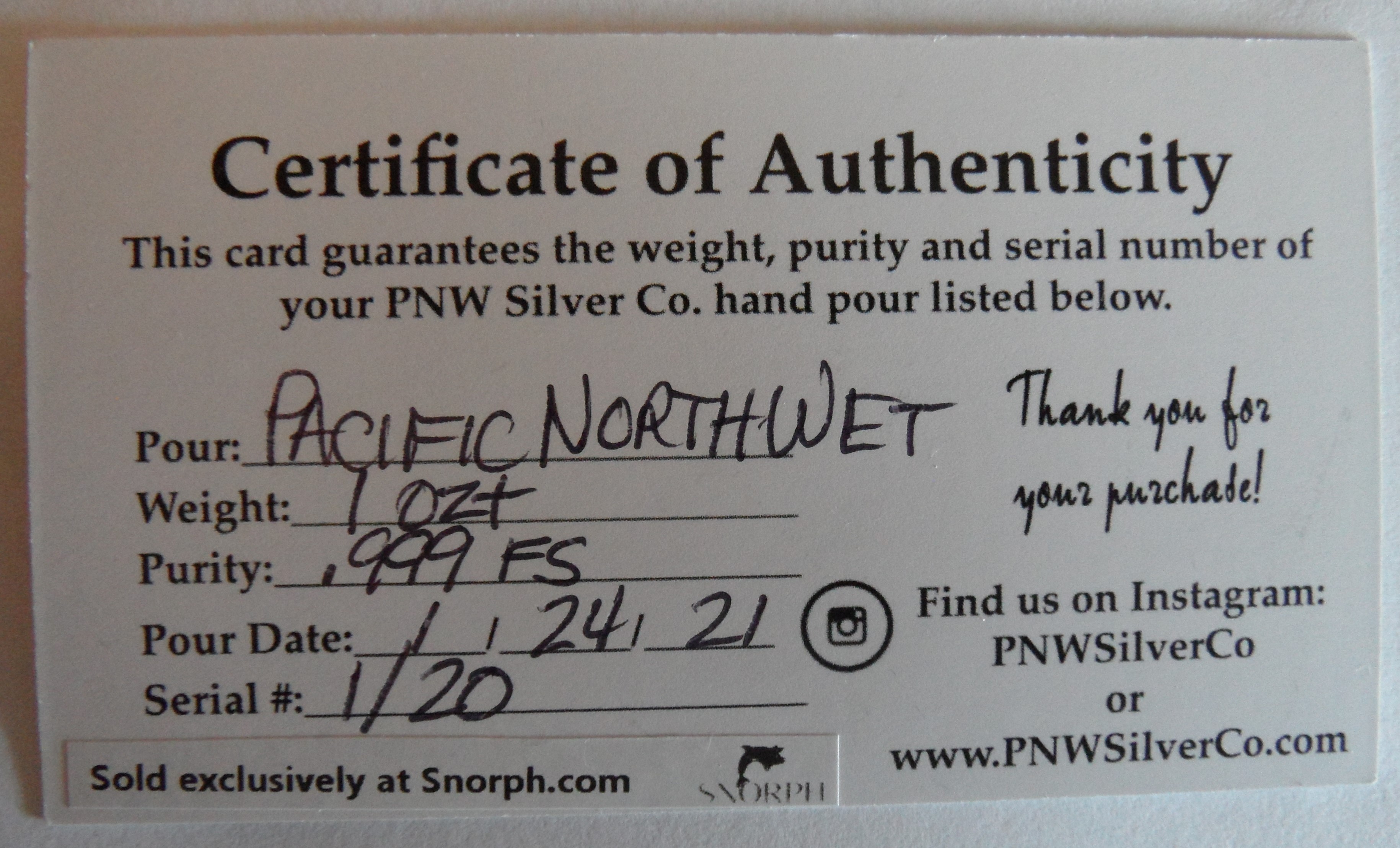 certificate of authenticity